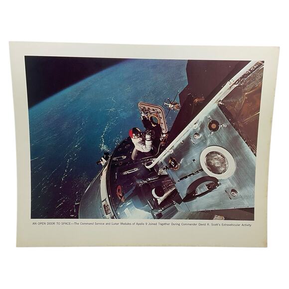 Apollo 9 Space Photo David R Scott EVA Command And Lunar Module 1969 - Picture 1 of 5